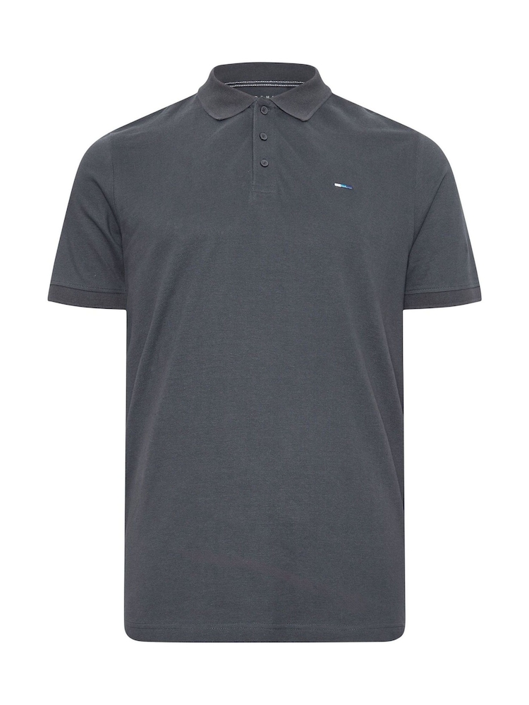 Grau - BadRhino Big & Tall unifarbenes Poloshirt aus 100 % Baumwolle - Bild 2 von 3 Grau - BadRhino Big & Tall unifarbenes Poloshirt aus 100 % Baumwolle - Bild 2 von 3