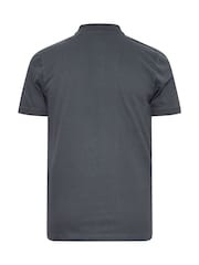 BadRhino Big & Tall Grey 100% Cotton Plain Polo Shirt - Image 3 of 3