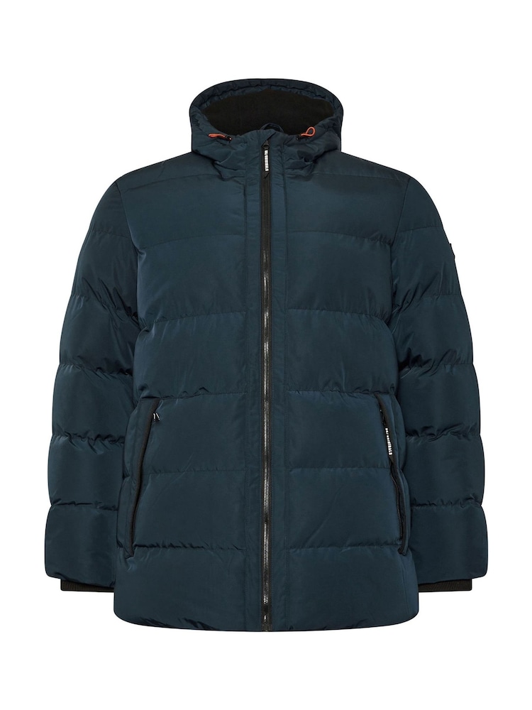 BadRhino Big & Tall Blue Hooded Padded Coat - Image 1 of 2