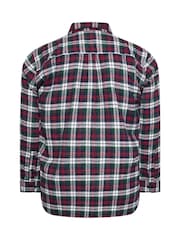 BadRhino Big & Tall Red 100% Cotton Brushed Check Shirt - Image 3 of 3