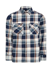 BadRhino Big & Tall Blue Long Sleeve Flannel Overshirt - Image 2 of 2