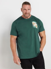 Pack de 2 camisetas de algodón 100 % con diseño de calavera de BadRhino Big & Tall - Imagen 2 de 6