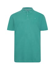BadRhino Big & Tall Blue 100% Cotton Plain Polo Shirt - Image 2 of 3