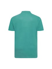 BadRhino Big & Tall Blue 100% Cotton Plain Polo Shirt - Image 3 of 3