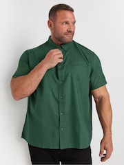 BadRhino Big & Tall Green Short Sleeve Oxford Shirt - Image 1 of 3