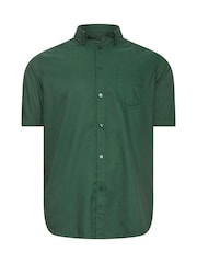 BadRhino Big & Tall Green Short Sleeve Oxford Shirt - Image 2 of 3