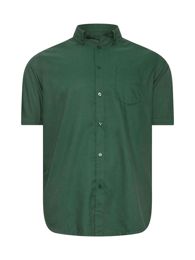 BadRhino Big & Tall Green Short Sleeve Oxford Shirt - Image 2 of 3