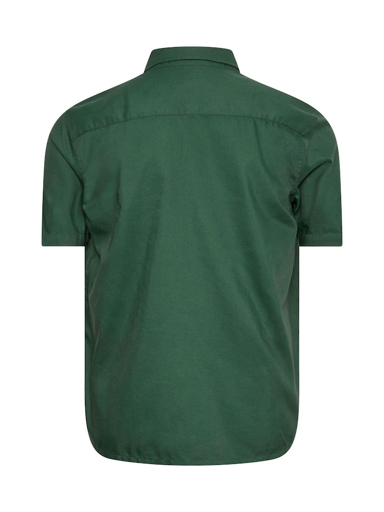 BadRhino Big & Tall Green Short Sleeve Oxford Shirt - Image 3 of 3