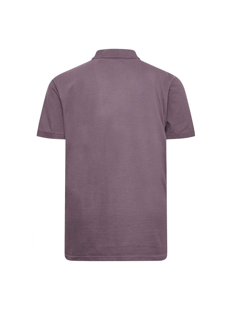 Lila - BadRhino Big & Tall unifarbenes Poloshirt aus 100 % Baumwolle - Bild 3 von 3 Lila - BadRhino Big & Tall unifarbenes Poloshirt aus 100 % Baumwolle - Bild 3 von 3
