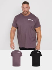 BadRhino Big & Tall Black 100% Cotton T-Shirts 2 Pack - Image 1 of 6