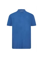 BadRhino Big & Tall Blue 100% Cotton Plain Polo Shirt - Image 2 of 3