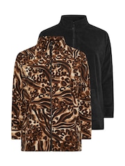 Yours Curve Brown Fleeces 2 Pack - Image 6 of 7
