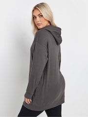 رمادي - Yours Curve Ribbed Hoodie - صورة 3 من 5