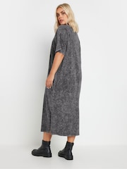 Yours Curve Grey 100% Cotton True Forever Throw On Dress - Image 3 of 5