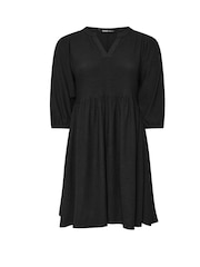 Yours Curve Black Textured Short Dress - Image 5 of 5