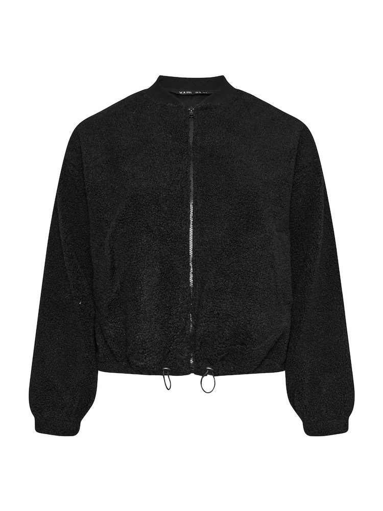 Yours Curve Black Limited Borg Bomber Jacket - Image 5 of 5