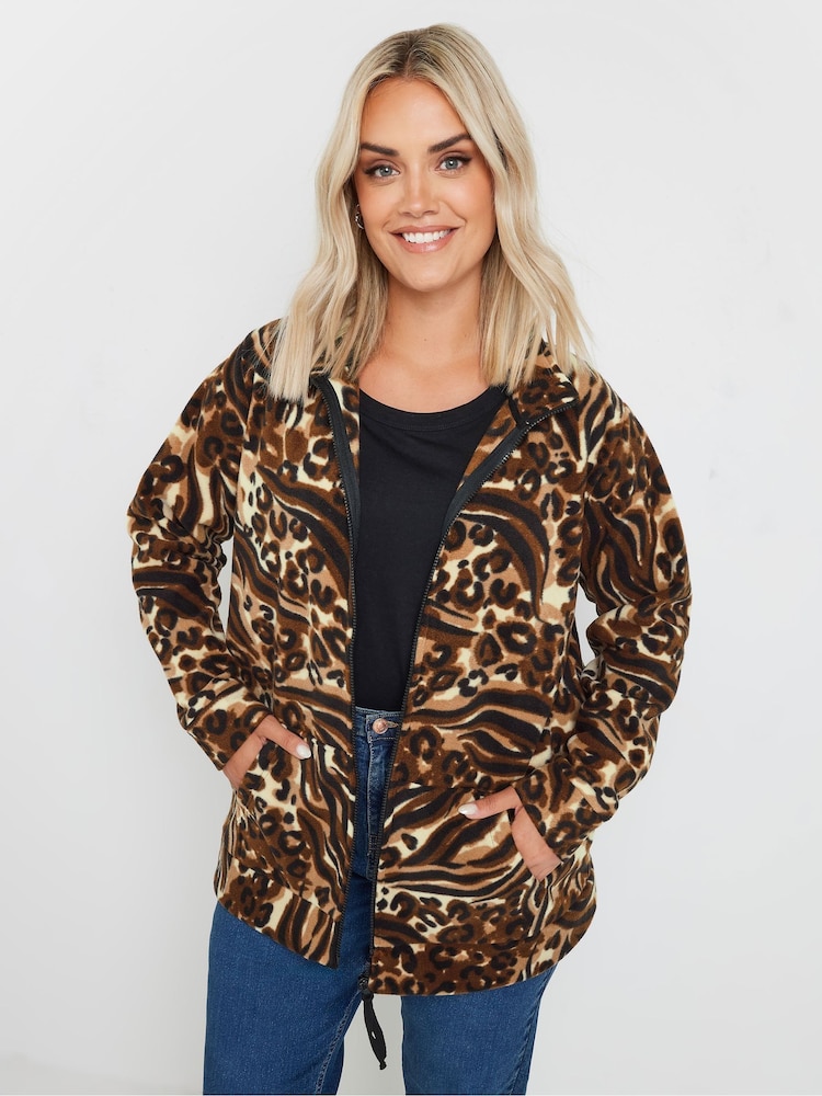 Yours Curve Brown Fleece - Image 1 of 5