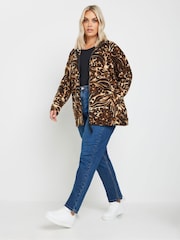 Yours Curve Brown Fleece - Image 3 of 5