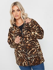 Yours Curve Brown Fleece - Image 4 of 5