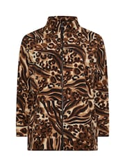 Yours Curve Brown Fleece - Image 5 of 5