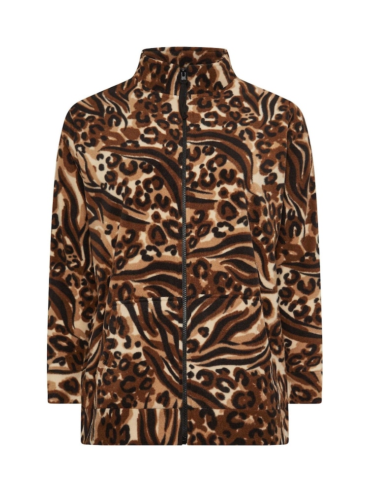 Yours Curve Brown Fleece - Image 5 of 5