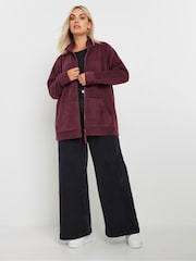 Yours Curve Red Zip Through Fleece - Image 2 of 5