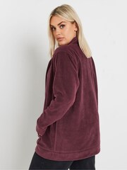 Yours Curve Red Zip Through Fleece - Image 3 of 5