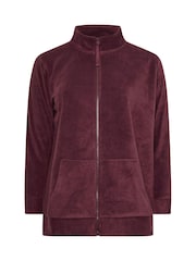 Yours Curve Red Zip Through Fleece - Image 5 of 5