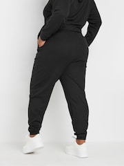 Yours Curve Black Ribbed Joggers - Image 3 of 5