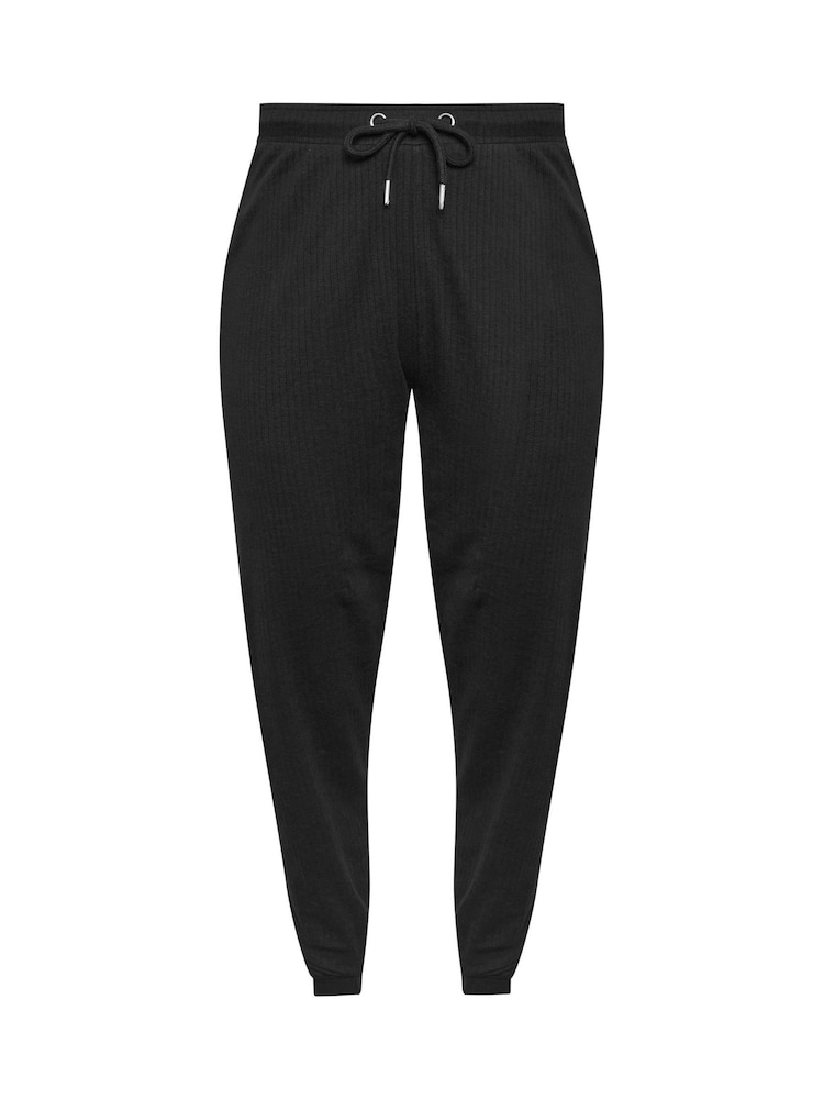 Negro - Pantalones de chándal de canalé de Yours Curve - Imagen 5 de 5 Negro - Pantalones de chándal de canalé de Yours Curve - Imagen 5 de 5