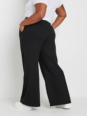 Yours Curve Black Wide Leg Joggers - Image 3 of 5