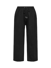 Yours Curve Black Wide Leg Joggers - Image 5 of 5