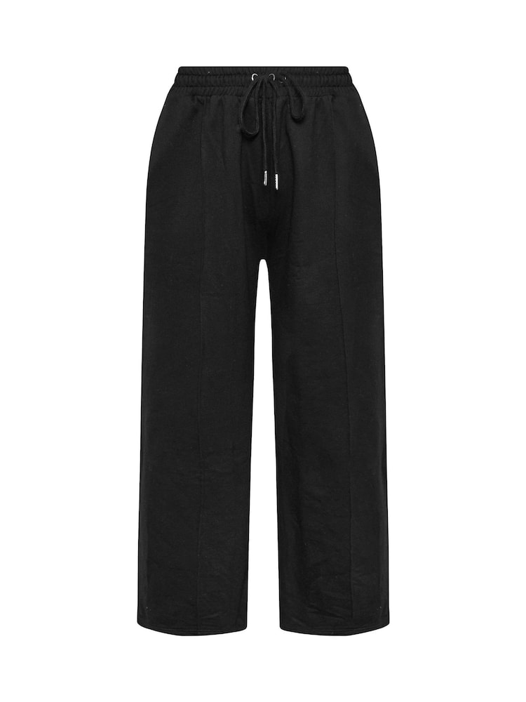 Yours Curve Black Wide Leg Joggers - Image 5 of 5