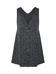Yours Curve Grey Button Down Pinafore Dress - Image 5 of 5