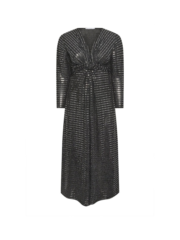 Yours Curve London Metallic-Kleid mit Pailletten und Twist-Front - Bild 5 von 5 Yours Curve London Metallic-Kleid mit Pailletten und Twist-Front - Bild 5 von 5