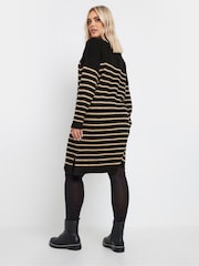 Yours Curve Black Stripe Tunic Jumper Dress - Image 3 of 5