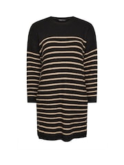 Yours Curve Black Stripe Tunic Jumper Dress - Image 5 of 5