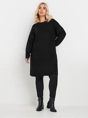 Yours Curve Black Tunic Jumper Dress - Image 2 of 5