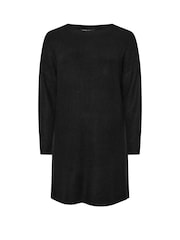 Yours Curve Black Tunic Jumper Dress - Image 5 of 5