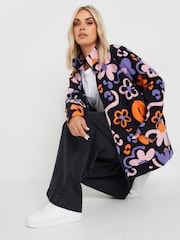 Yours Curve Black/White Fleece - Image 1 of 5