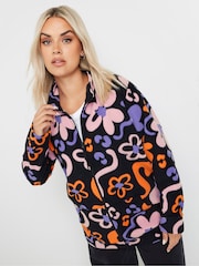Yours Curve Black/White Fleece - Image 2 of 5