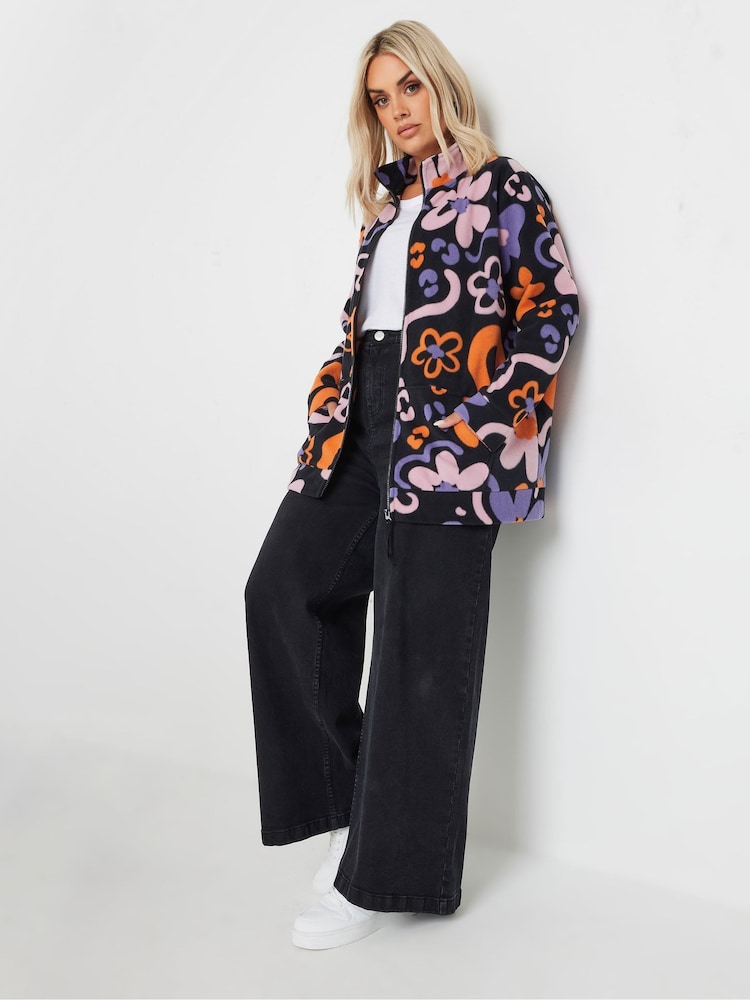 Yours Curve Black/White Fleece - Image 2 of 5