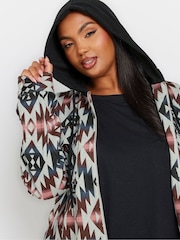 Yours Curve Grey Hooded Shacket - Image 5 of 6