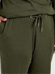 Yours Curve Green Ribbed Joggers - Image 5 of 5