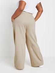 Yours Curve Brown Wide Leg Joggers - Image 3 of 5