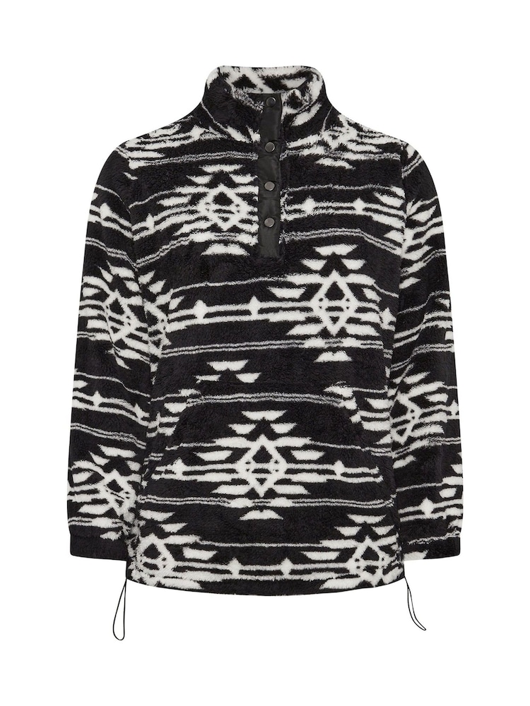 Negro - Chaqueta de polar con plumas y botones a presión de Yours Curve - Imagen 5 de 5 Negro - Chaqueta de polar con plumas y botones a presión de Yours Curve - Imagen 5 de 5