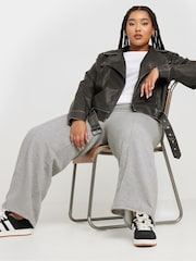 Yours Curve Grey Wide Leg Joggers - Image 4 of 5