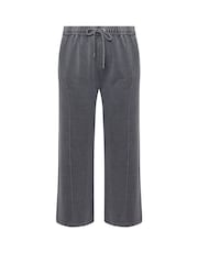 Yours Curve Grey Acid Wash Wide Leg Joggers - Image 4 of 4