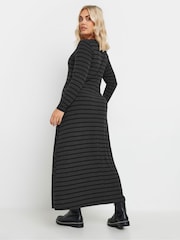 Yours Curve Grey Flare Ribbed Dress - Image 3 of 5