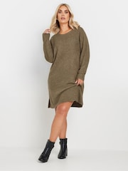 Yours Curve Brown Tunic Jumper Dress - Image 5 of 5
